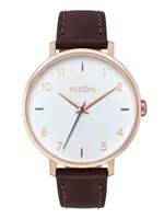 WOMENS ARROW LEATHER - ROSE GOLD/SILVER WATCH - CLEARANCE