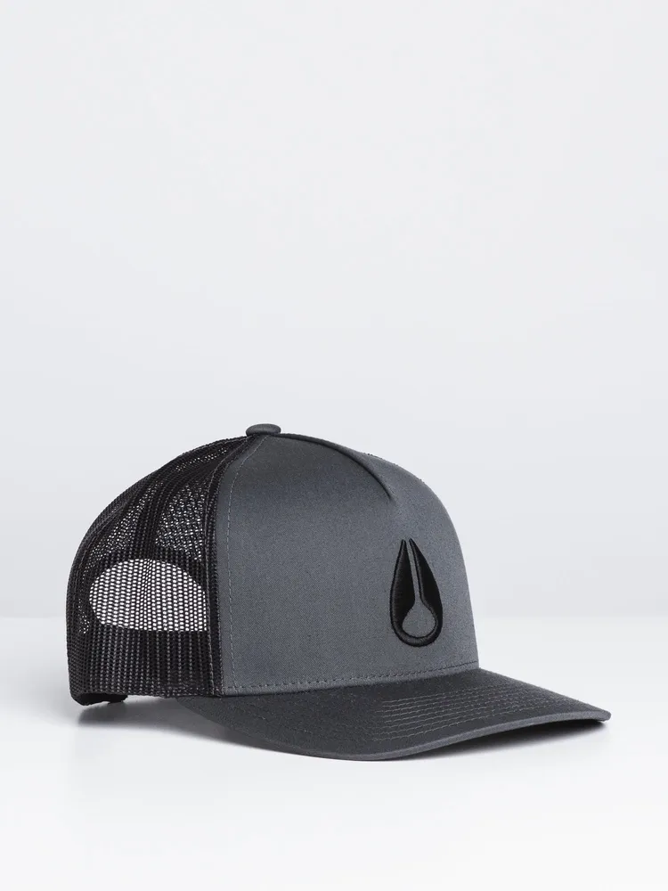 NIXON ICONED TRUCKER HAT - CHARCOAL - CLEARANCE