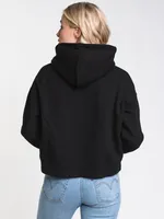 WOMENS SHIPLEY PULLOVER HOODIE- BLACK - CLEARANCE