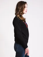 WOMENS CHESS KING CREW - BLACK CLEARANCE