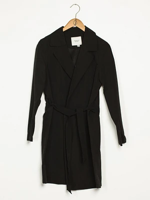 WOMENS PASCHAL TRENCH COAT - BLACK CLEARANCE