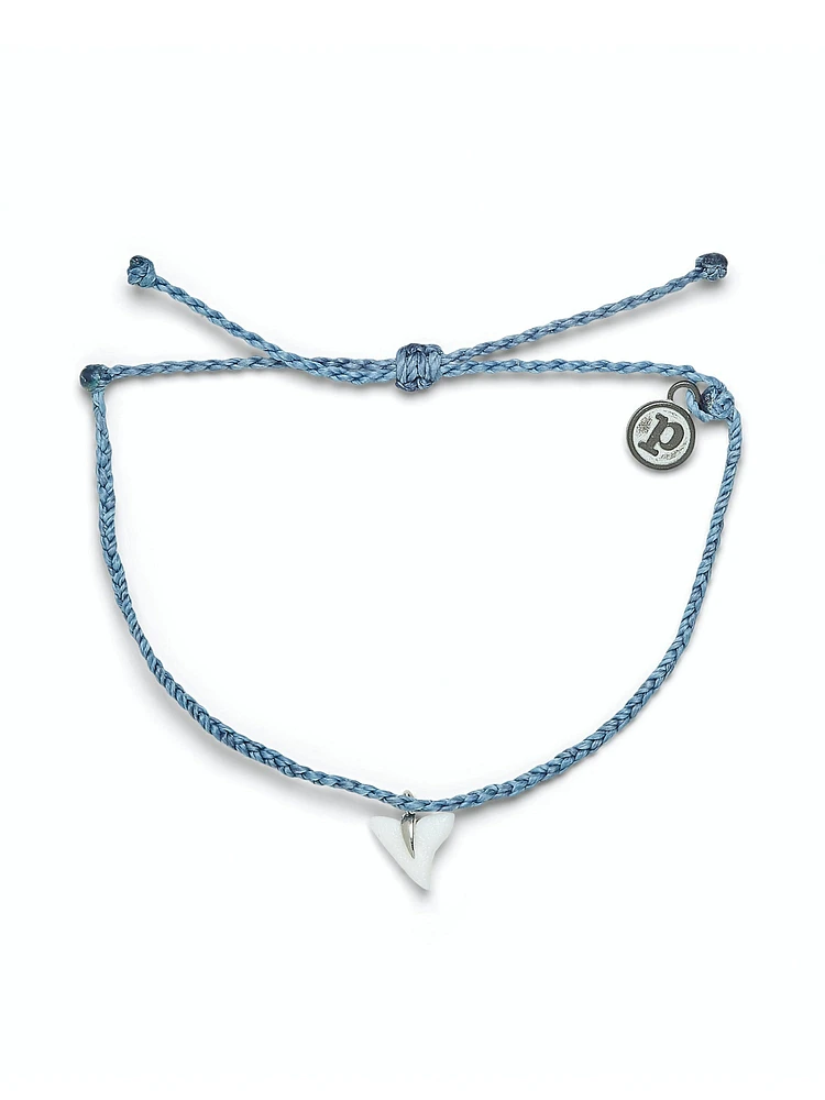 PURA VIDA SHARK TOOTH SILVER BRACELET - CLEARANCE