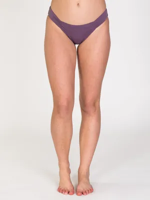 QUINTSOUL SOLID MID-RISE LILLY BIKINI BOTTOM - CLEARANCE
