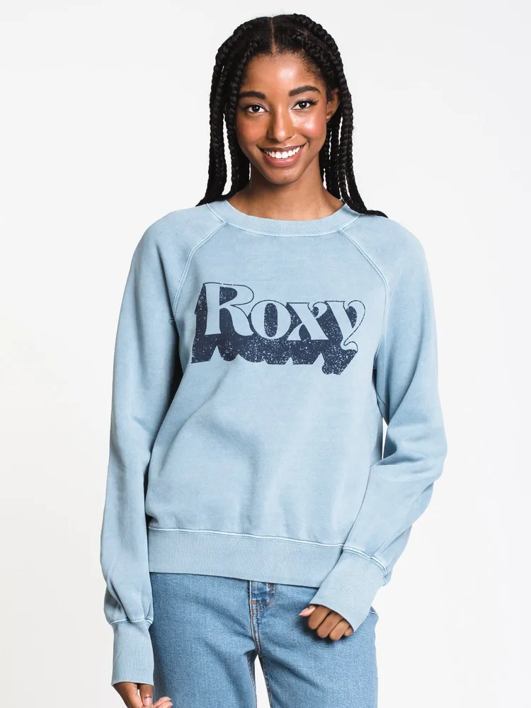 WOMENS GOOFY FOOT LONG SLEEVE CREW - BLUE CLEARANCE