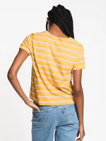 WOMENS SALTED FEELING SHORT SLEEVE TEE - YEL CLEARANCE