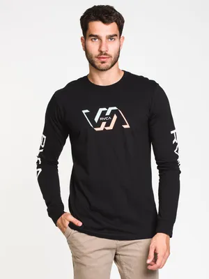 RVCA FACETS LONG SLEEVE TEE - CLEARANCE