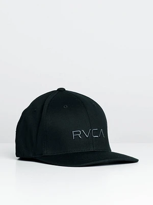 RVCA FLEXFIT HAT - BLACK CLEARANCE