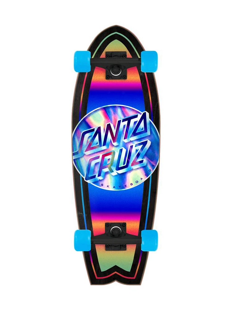 SANTA CRUZ CRUZ SHARK IRIDESCENT DOT SKATEBOARD - CLEARANCE