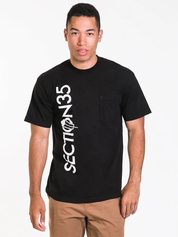 SECTION 35 BAR DOWN SHORT SLEEVE POCKET TEE - CLEARANCE