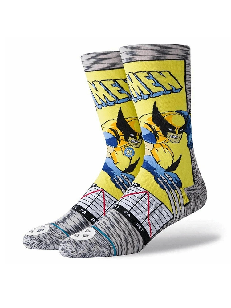 MARVEL WOLVERINE SOCKS - GREY - CLEARANCE