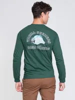 MENS CHOMPIN LONG SLEEVE T-SHIRT - SPRUCE CLEARANCE