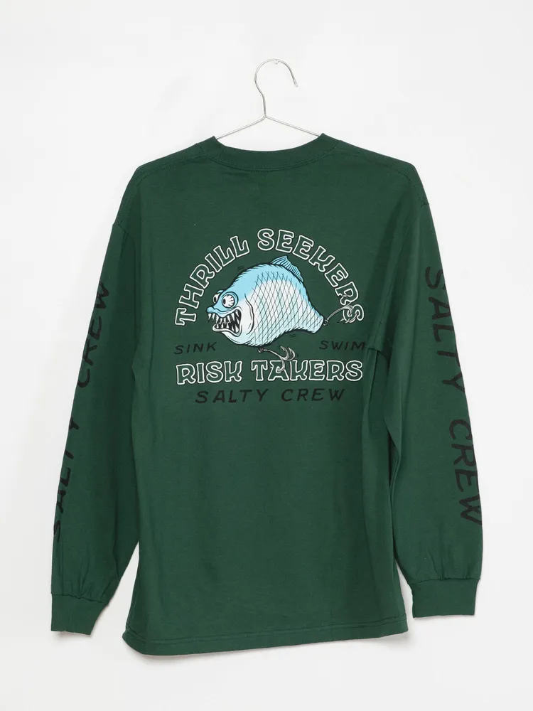 MENS CHOMPIN LONG SLEEVE T-SHIRT - SPRUCE CLEARANCE