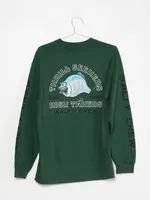 MENS CHOMPIN LONG SLEEVE T-SHIRT - SPRUCE CLEARANCE