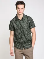 MENS HEMP SHORT SLEEVE WVN - FOREST CLEARANCE