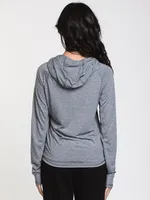 WOMENS DESTINATION PULLOVER HOODIE - GREY CLEARANCE