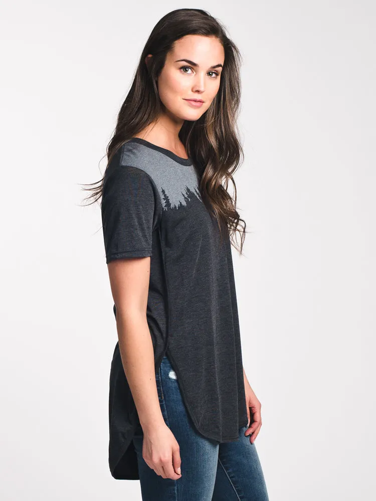 WOMENS JUNIPER LONG TEE - BLACK CLEARANCE