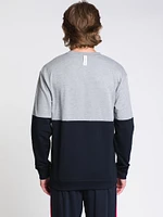 MENS LOUNGE CLRBLK CREW - NVY/GRY CLEARANCE