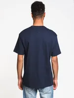 MENS BOLD TOMMY LOGO SHORT SLEEVE T-SHIRT- NAVY - CLEARANCE