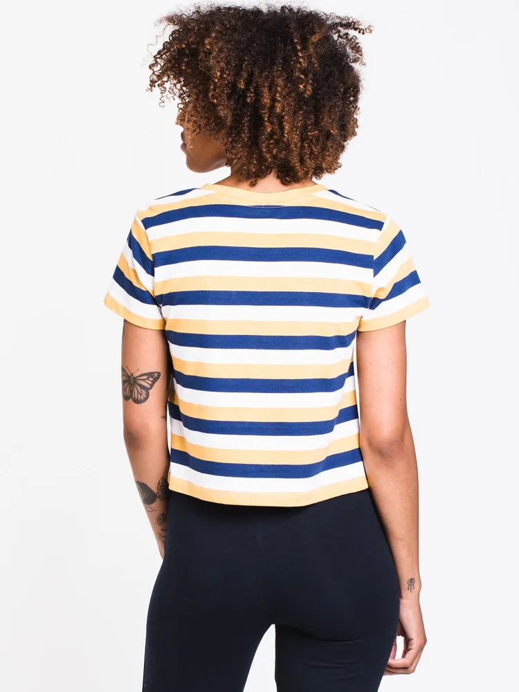 WOMENS STR SHORT SLEEVE CROP SLEEP TEE - BLUE CLEARANCE