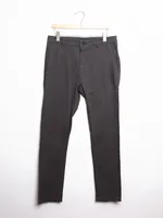 MENS SLIM CHINO - CHARCOAL CLEARANCE