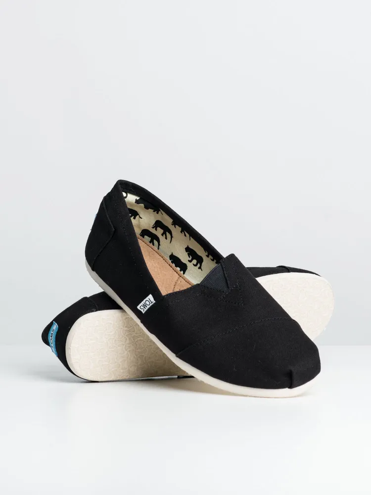 MENS CLASSICS BLACK CANVAS SLIP-ONS