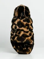 WOMENS UGG FLUFF YEAH SLIDE PANTHER PRNT - CLEARANCE