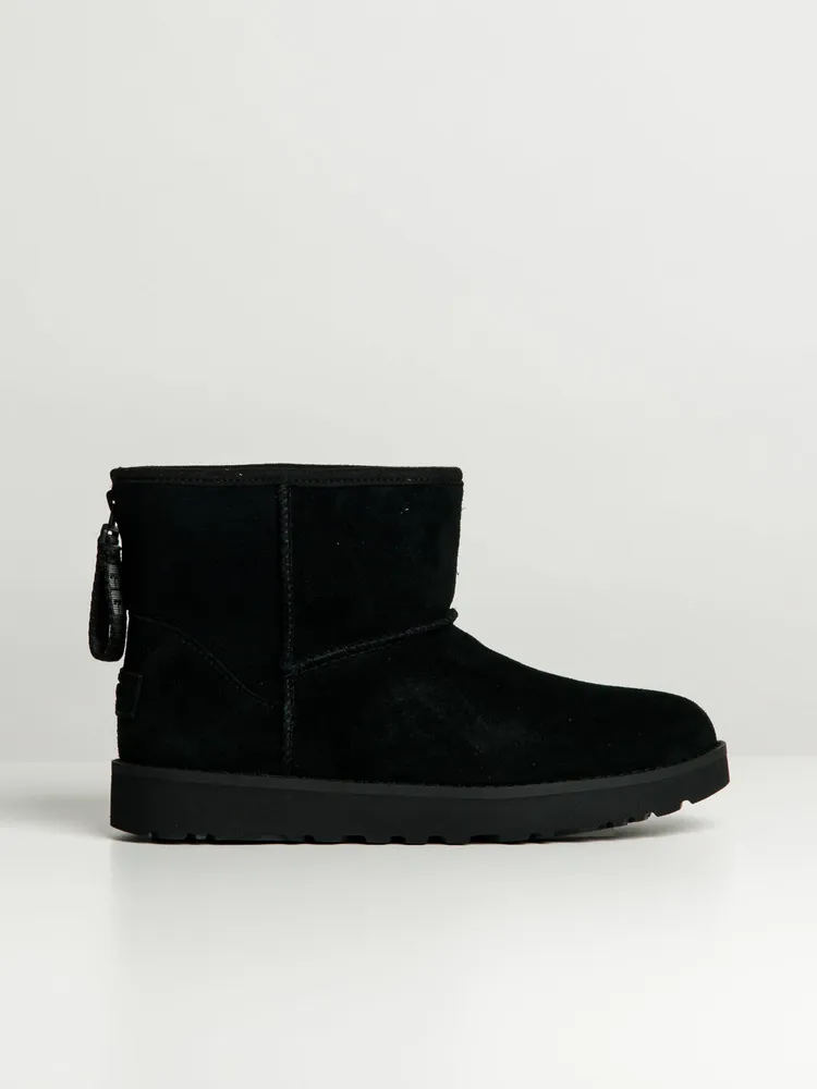 WOMENS UGG CLASSIC MINI LOGO ZIP BOOT - CLEARANCE