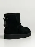 WOMENS UGG CLASSIC MINI LOGO ZIP BOOT - CLEARANCE