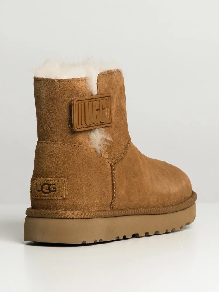 WOMENS UGG MINI BAILEY LOGO STRAP BOOT