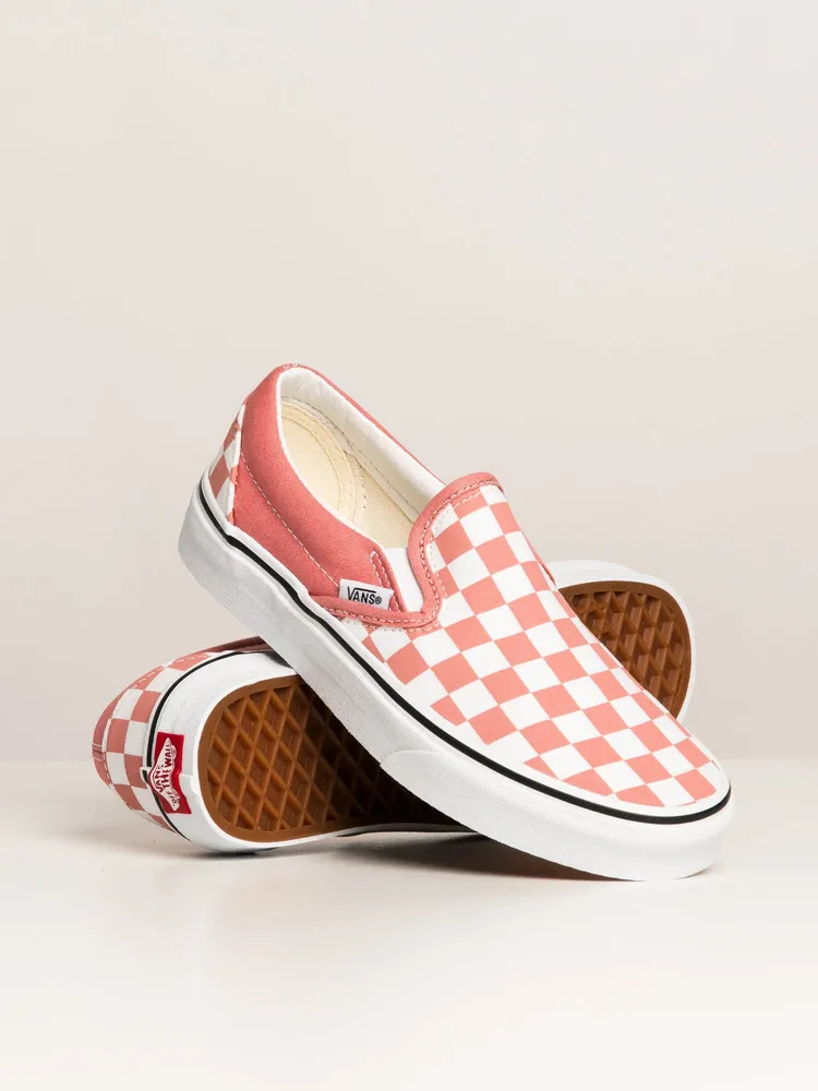 WOMENS VANS CLASSIC SLIP ON CHECKER ROSETTE SNEAKER