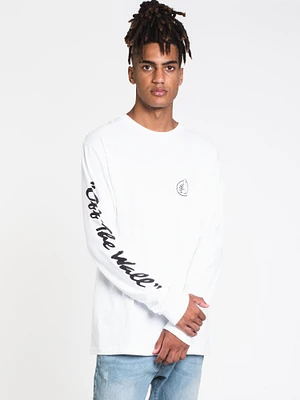 MENS BMX OTW LONG SLEEVET-SHIRT- WHITE - CLEARANCE