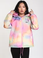 WOMENS REV OUT COACHED JACKET - TIE DYE CLEARANCE