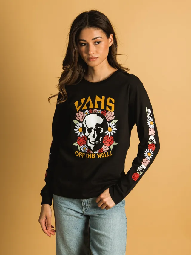 Vans Off The Wall Springs Long Sleeve Mock Neck T-Shirt Womens Small