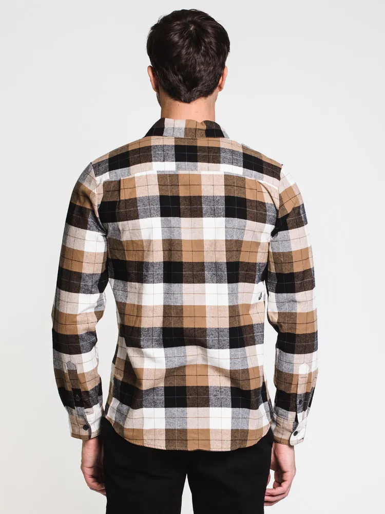 MENS CADEN LONG SLEEVE PLAID - PRIMER WHITE CLEARANCE