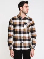 MENS CADEN LONG SLEEVE PLAID - PRIMER WHITE CLEARANCE