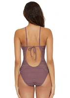 One Piece high-neck crochet