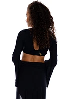 Cosita Buena Crop Bell Sleeve Top