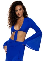 Cosita Buena Crop Bell Sleeve Top