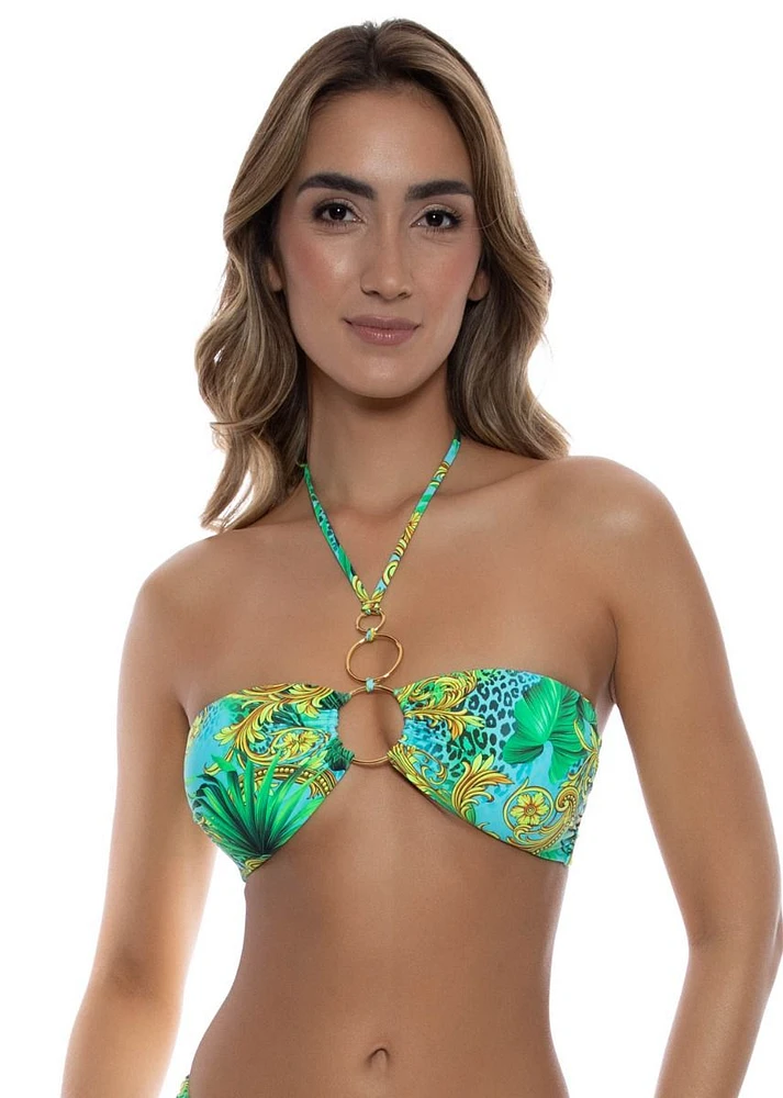 Bandeau Top with rings Palm Island