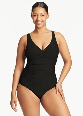 Honeycomb Cross Front One Piece