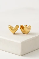 HEART PUFF HOOP EARRINGS