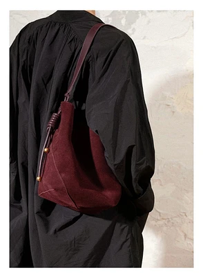 SUEDE BUCKET BAG