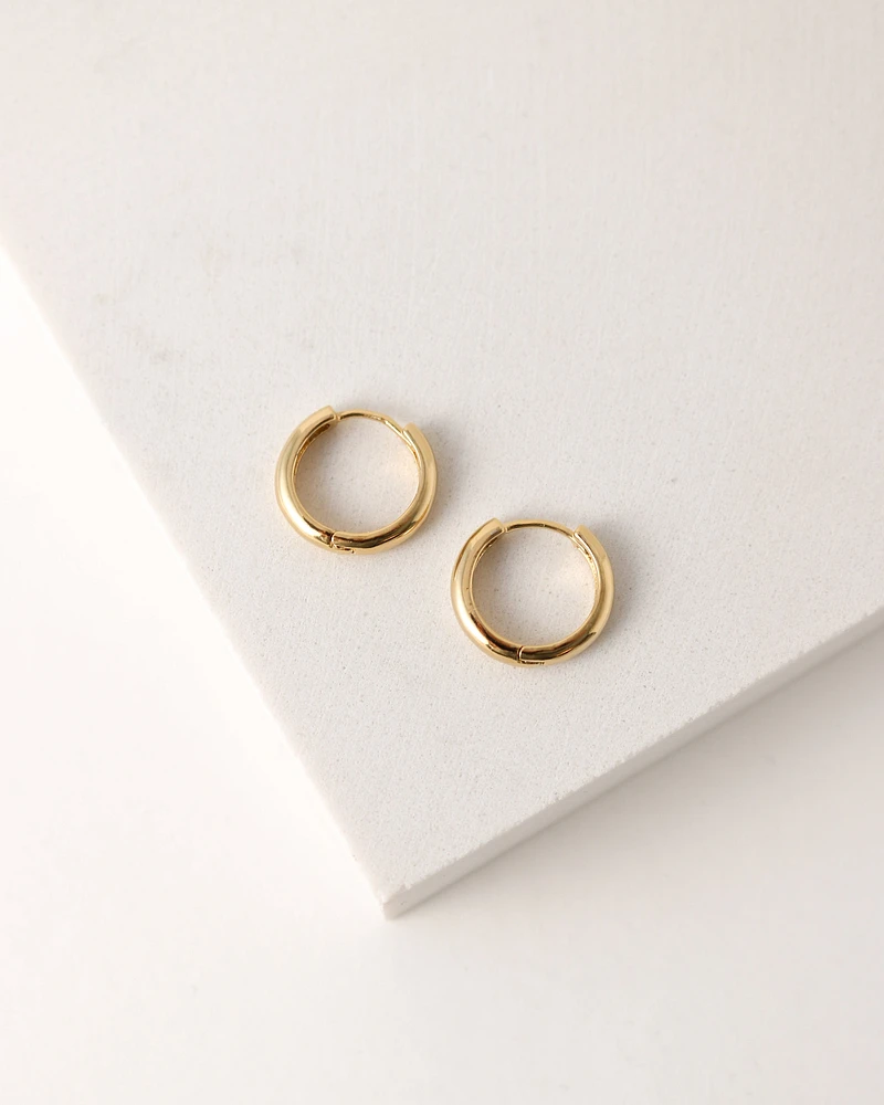 BEA 15MM HOOP EARRINGS