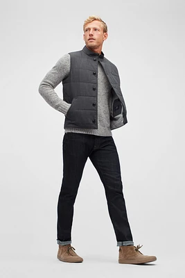 The Quilted Stretch Wool Vest