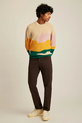 Abstract Sunset Crew Neck Sweater