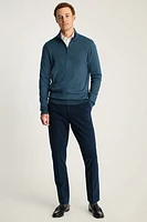 Washable Cotton Cashmere Half-Zip