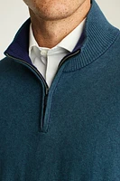 Washable Cotton Cashmere Half-Zip