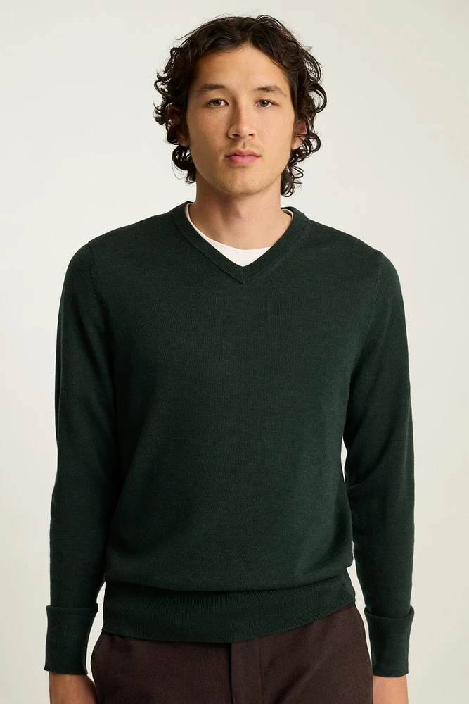 Washable Merino V-Neck Sweater