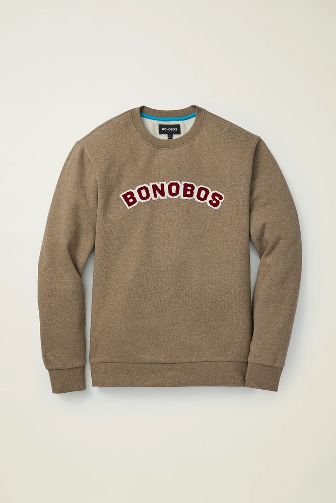 Collegiate Crewneck Sweatshirt | Soft Logo Crew for Comfort