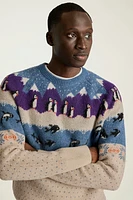 Arctic Fair Isle Sweater | Soft Arctic Fleece Pullover Sweatshirt